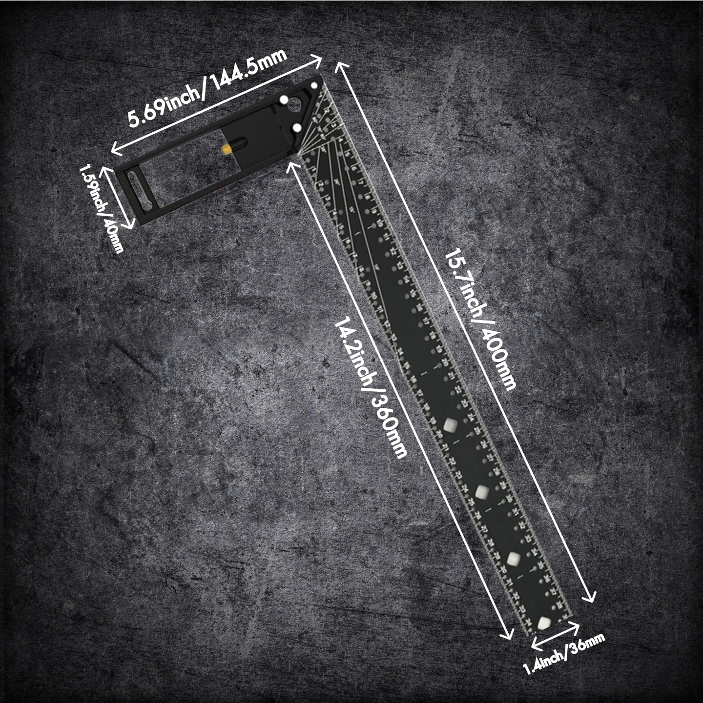 HalzLock® 10-90 Degree Adjustable Ruler